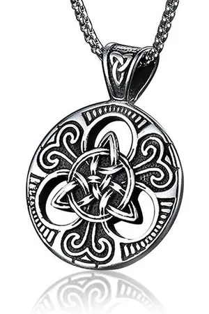 Mendes Heren ketting Edelstaal Keltische Triquetra Knoop