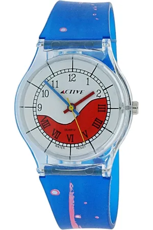 Active ACT-016 Horloge - Kunststof - Blauw - Ø 35 mm