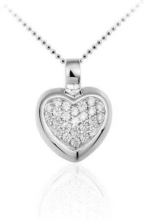 Juwelier Emo Zilveren Ketting met hanger - Hart Ketting - 01116 - LENGTE 42 CM