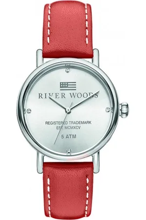 River Woods Arkansas RW340039 Horloge - Leer - Rood - ?? 34 mm