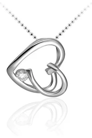 Juwelier Emo Zilveren Ketting met hanger - Hart Ketting - 01112 - LENGTE 45 CM