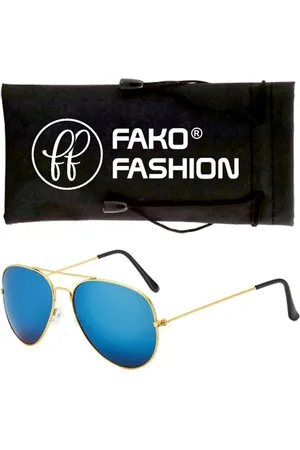 Fako Fashion Kinder Pilotenbril - Piloten Zonnebril - Goud - Blauw