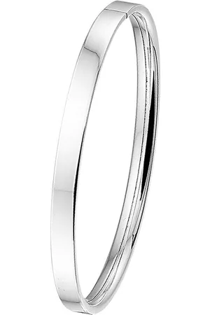 GLAMS Bangle dop vlakke buis 5 x 60 mm - 60 mm - Zilver
