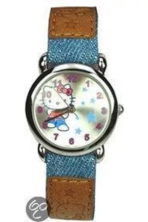Hello Kitty Horloge - Textiel - 25 mm - Blauw