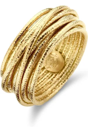 Casa Jewelry Ring Wikkel Satin 56 - Zilver - Goud Verguld