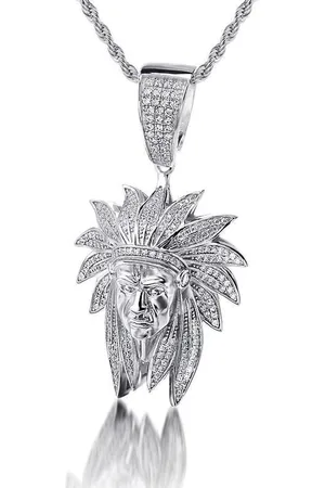 Juwelier Emo Zilveren Hanger Indiaan - Gerhodineerd - Lengte 35 MM - (Excl. ketting)