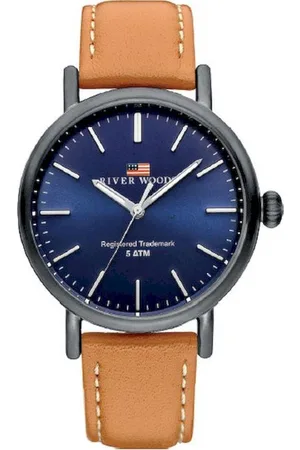 River Woods Hudson RW420031 Horloge - Leer - Bruin - ?? 42 mm