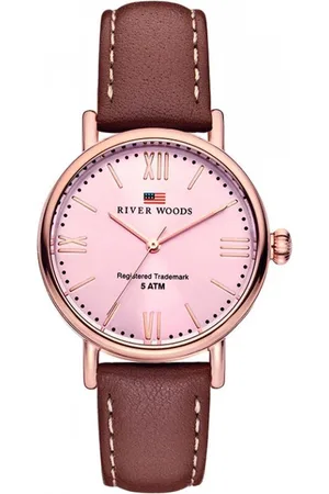 River Woods Wisconsin RW340031 Horloge - Leer - Bruin - ?? 34 mm