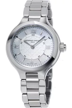Frederique Constant Horological Smartwatch FC-281WH3ER6B Horloge - Staal - Zilverkleurig - Ø 34 mm