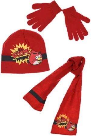 Angry Birds Winterset - Handschoenen, sjaal en muts - - Muts: 52 cm