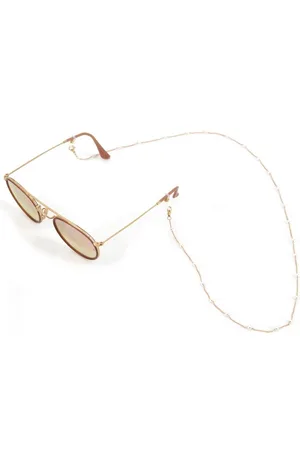 Fashion Favorite Zonnebril Ketting / Brillenkoord | Parel - Pearl | /Rosekleurig | 72 cm