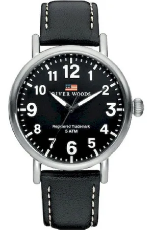 River Woods Sacramento RW420001 Horloge - Leer - Zwart - ?? 42 mm