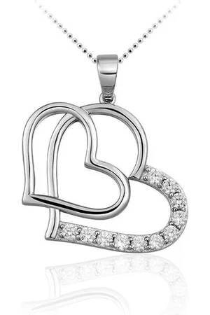Juwelier Emo Zilveren Ketting met hanger - Hart Ketting - 01108 - LENGTE 45 CM