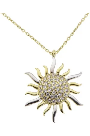 Christian Gouden collier en zirkonia zonnehanger