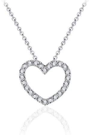 Juwelier Emo Zilveren Ketting met hanger - Hart Ketting - 01126 - L 45 CM - DIAMETER 15 MM