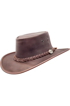 Barmah Leren hoed SQUASHY - Full Grain opvouwbaar M