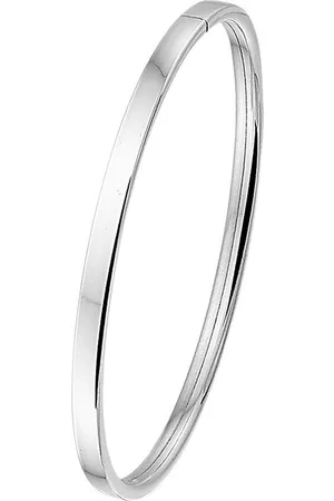 GLAMS Bangle dop vlakke buis 4 x 60 mm - 60 mm - Zilver