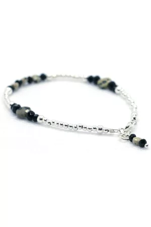 Heaven Eleven Enkelbandjes 925 zilver zwart 2,5mm - 25 cm - tbe52