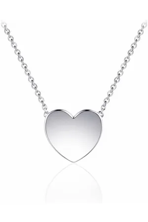 Juwelier Emo Hart Ketting - Zilveren Ketting met hanger - 01129 - L 45 CM - DIAMETER 13 MM