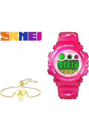 Skmei Kinderhorloge meisje- kinderhorloge- Digital kinderhorloge- INCLUSIEF ARMBAND MET EEN LETTER NAAR KEUZE