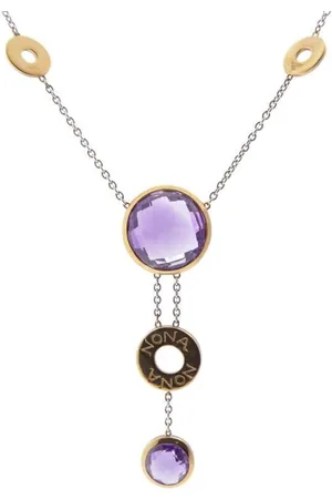 Christian 18 karaat gouden bicolor collier met amethyst