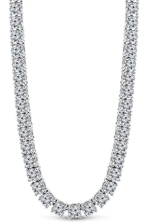 Juwelier Emo Tennis Ketting Premium - Ronde Zirkonia stenen 5 MM - Lengte 50 CM
