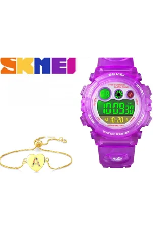 Skmei Kinderhorloge meisje- kinderhorloge- Digital kinderhorloge-INCLUSIEF ARMBAND MET EEN LETTER NAAR KEUZE