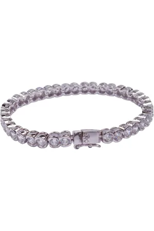 Brigada Tennisarmband met zirkonia steentjes - veiligheidsslotje - 18 cm lang - 925 sterling