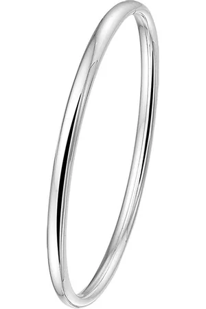 GLAMS Bangle dop ovale buis 4 x 60 mm - 60 mm - Zilver