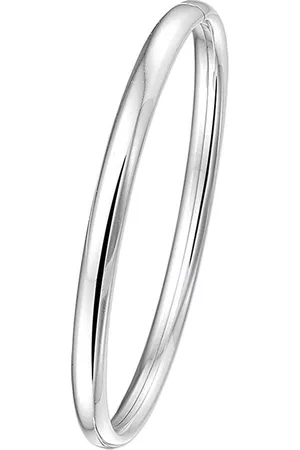 GLAMS Bangle dop ovale buis 5 x 60 mm - 60 mm - Zilver