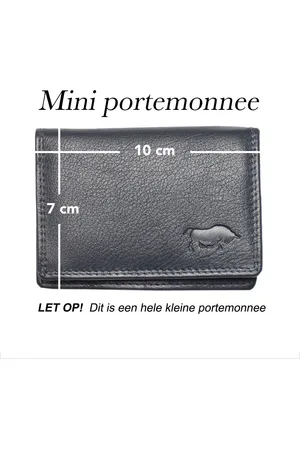 ARRIGO BELLO Dames mini portemonnee leer - extra kleine portemonnee