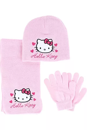 Hello Kitty | Winterset | 3-delig | Muts, Sjaal & Handschoenen | Roze | 54 cm