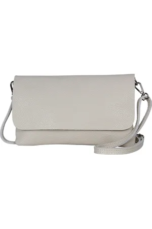 AmbraModa GLX11 - Crossbodytas, Clutch, telefoontas van echt leer met afneembaar en verstelbare schouderriem, passend voor mobiele telefoons en tablets tot 7 inch.
