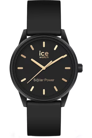 Ice-Watch Ice Watch ICE solar power - Black gold 020302 Horloge - Siliconen - Zwart - Ø 36 mm