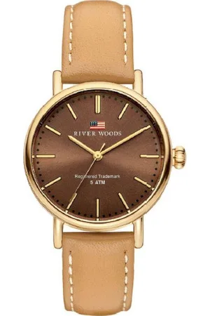 River Woods Oswego RW340016 Horloge - Leer - Bruin - ?? 34 mm