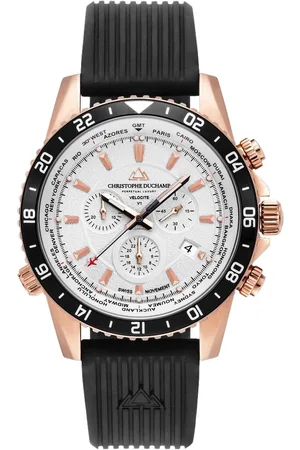 Christophe Duchamp Luxe mannenhorloge | Velocity - Rose Gold Black |