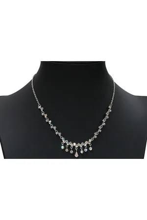 Fashion Jewelry Ketting met Blanke/zwarte steentjes