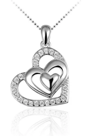 Juwelier Emo Zilveren Ketting met hanger - Hart Ketting - 01109 - LENGTE 45 CM