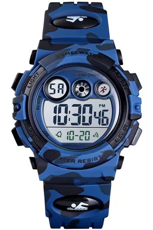 Skmei Heren Sport Horloges - Kinderhorloge – Chronograaf – Waterdicht – Sports Watch Kids – Camouflage Blauw