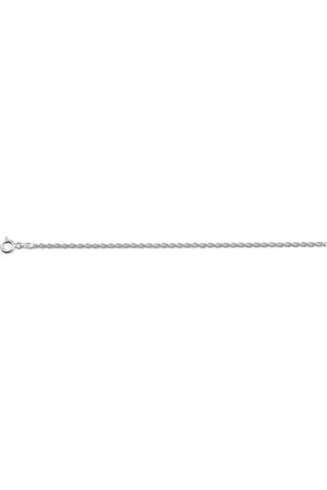 GLAMS Armband koord 2,0 mm 18 cm - Zilver