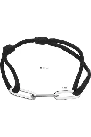 GLAMS Armband Satijn - Zilver
