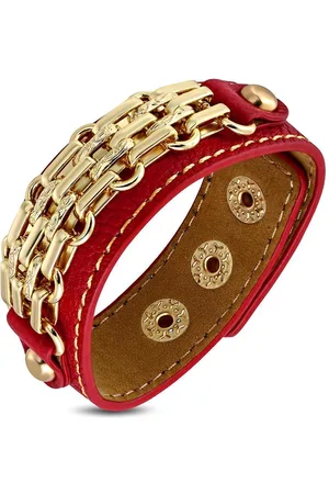 Amanto Armband Coriun Red - PU Leer - Messing - 20mm - 18-22cm