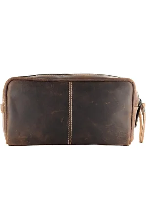 ARRIGO BELLO Leren Toilettas Heren ??? Leren Toilettas Dames ??? Make Up Tas Leer ??? Beauty Case