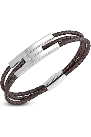 Amanto Armband Felker E - Leer - 316L Staal - Magnetisch - 9mm - 22cm