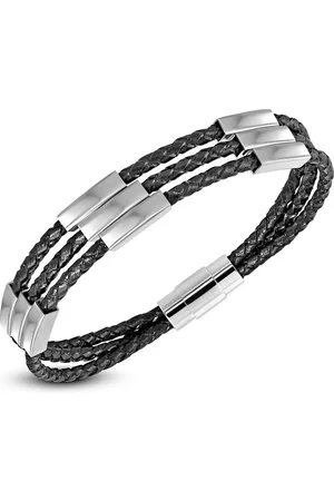Amanto Armband Felker C - Leer - 316L Staal - Magnetisch - 9mm - 22cm