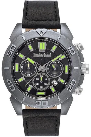 Timberland Heren - Horloge - 15518JLU - Zwart lederen band - Leer - Quartz - Kerst - Cadeau