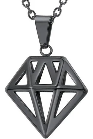 Mendes Heren ketting Edelstaal Diamant