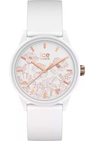 Ice-Watch Ice Watch Ice Solar Power - Spring White 020596 Horloge - Siliconen - Wit - Ø 36 mm