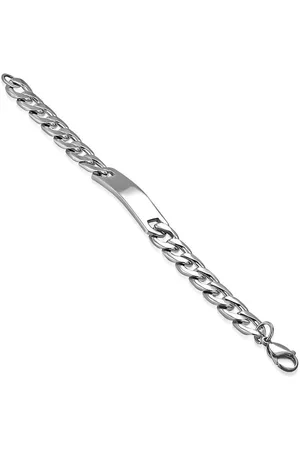 Amanto Armband Even Large - 316L Staal PVD - Graveer - 50x12mm - 21cm