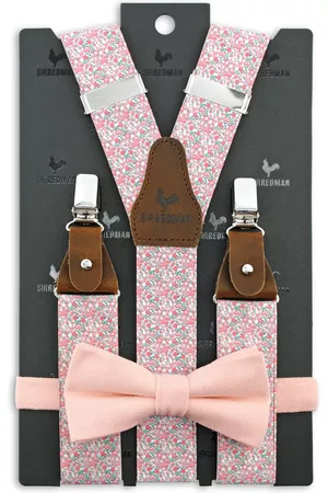 Sir Redman Bretels combi pack - Fiori Pastelli roze - roze / groen / wit